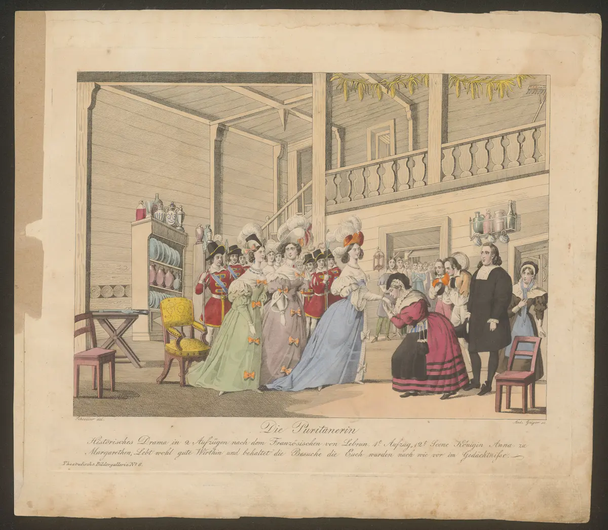 Die Puritanerin, Titel der Serie: Theatralische Bilder-Gallerie, Name der Zeitschrift: Wiener Theaterzeitung