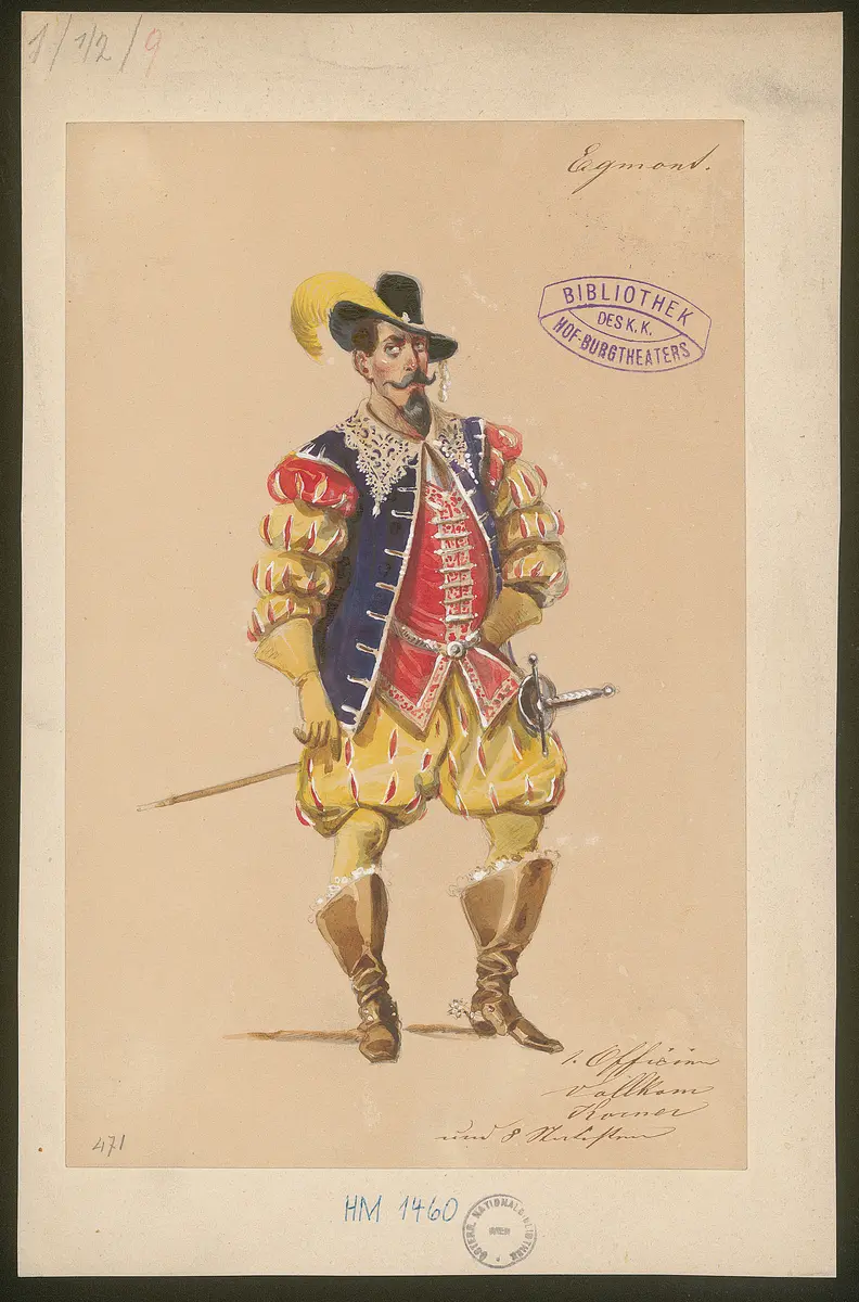 Egmont, Titel der Serie: Figurinen des k.k. Hof-Burgtheaters