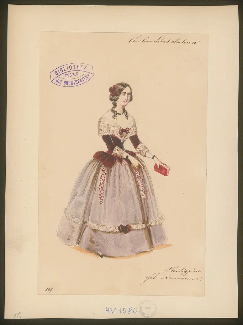 Vor hundert Jahren, Titel der Serie: Figurinen des k.k. Hof-Burgtheaters