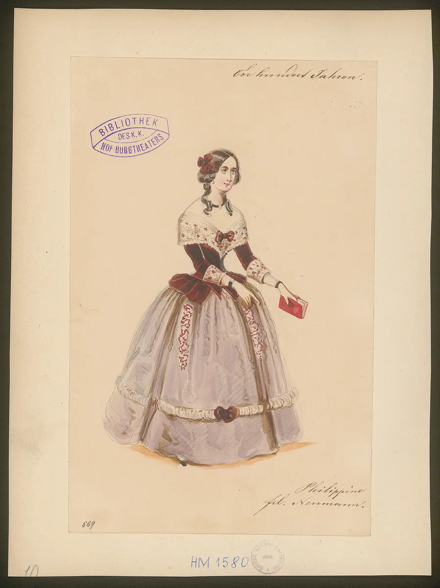 Vor hundert Jahren, Titel der Serie: Figurinen des k.k. Hof-Burgtheaters