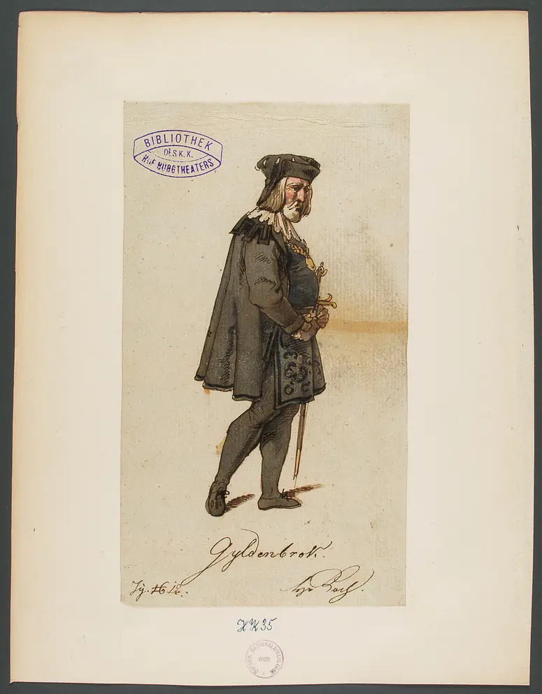 König Yngurd, Titel der Serie: Figurinen des k.k. Hof-Burgtheaters