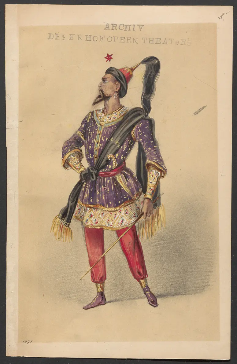 Méline, oder Die Nymphe des Tales, Suchtitel: Meline, oder Die Nymphe des Tales, Titel der Serie: Figurinen des k.k. Hofoperntheaters