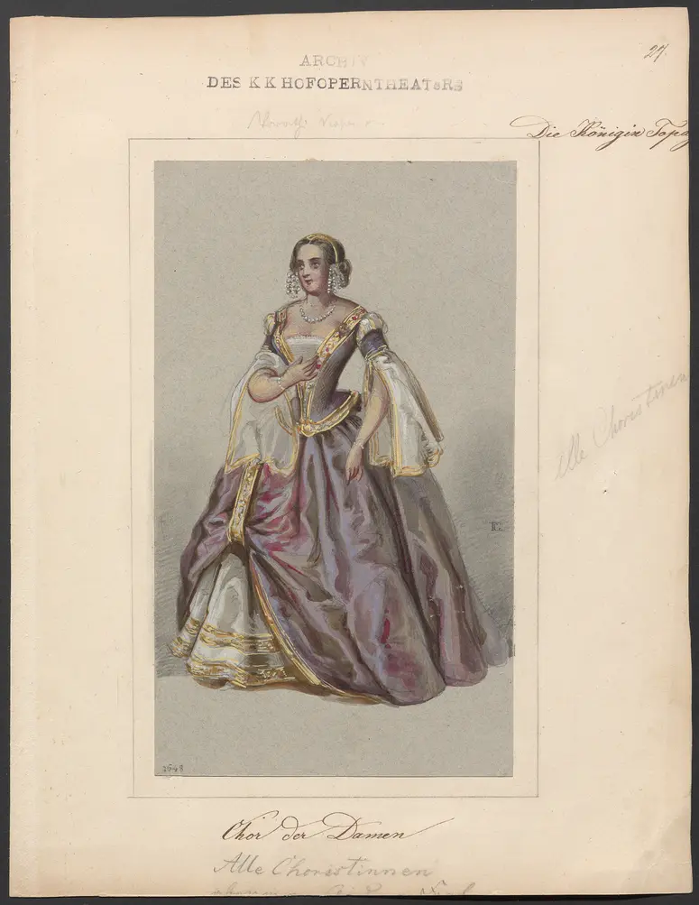 Königin Topas, Originaltitel: La reine Topaze, Titel der Serie: Figurinen des k.k. Hofoperntheaters