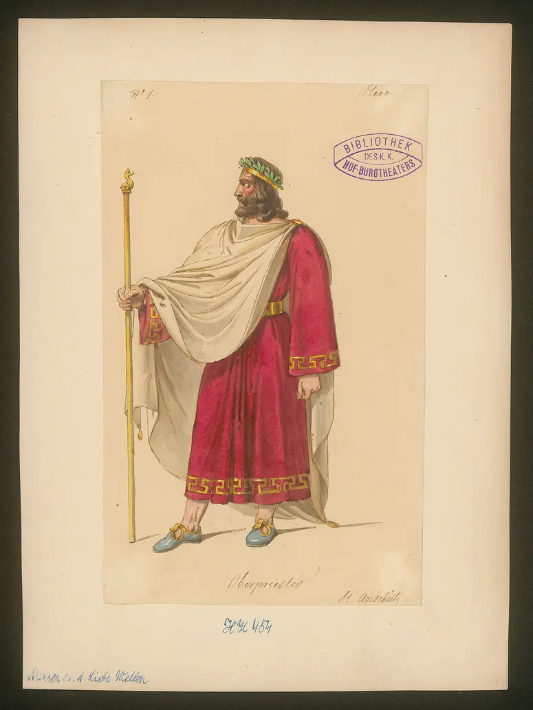 Des Meeres und der Liebe Wellen, Titel der Serie: Figurinen des k.k. Hof-Burgtheaters