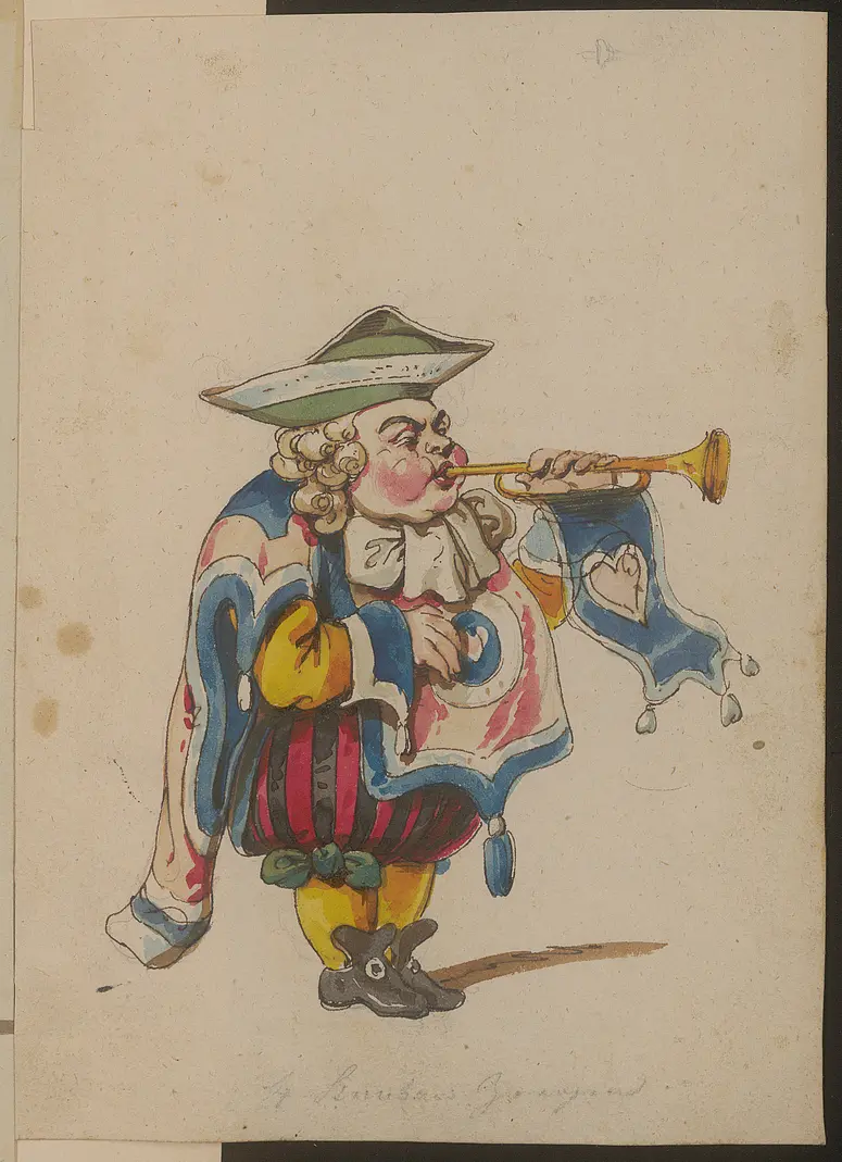 Der Liebe Wahn und Wahrheit, Titel der Serie: Figurinen des k.k. Hof-Burgtheaters