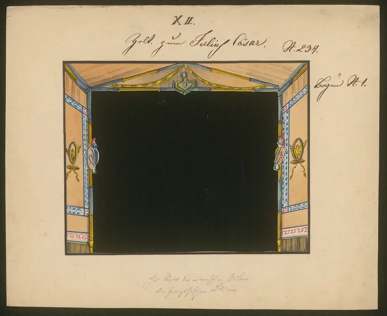 Julius Cäsar, Titel der Serie: Dekorationsfundus der Hoftheater (Altbestand aus der ersten Hälfte des 19. Jh.)