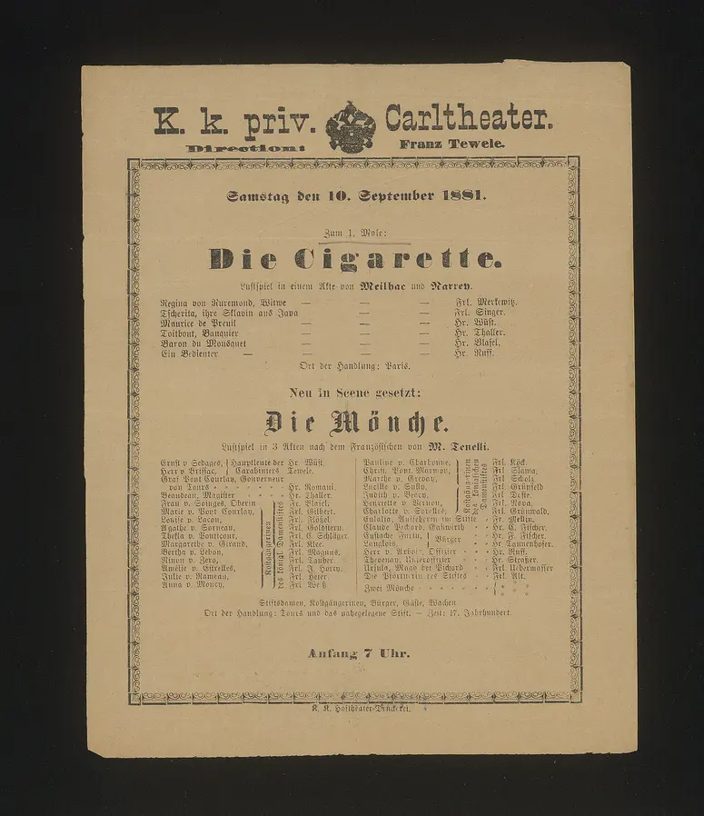 Die Cigarette, Die Mönche