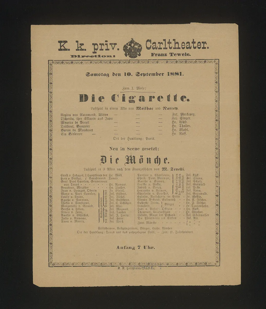 Die Cigarette, Die Mönche