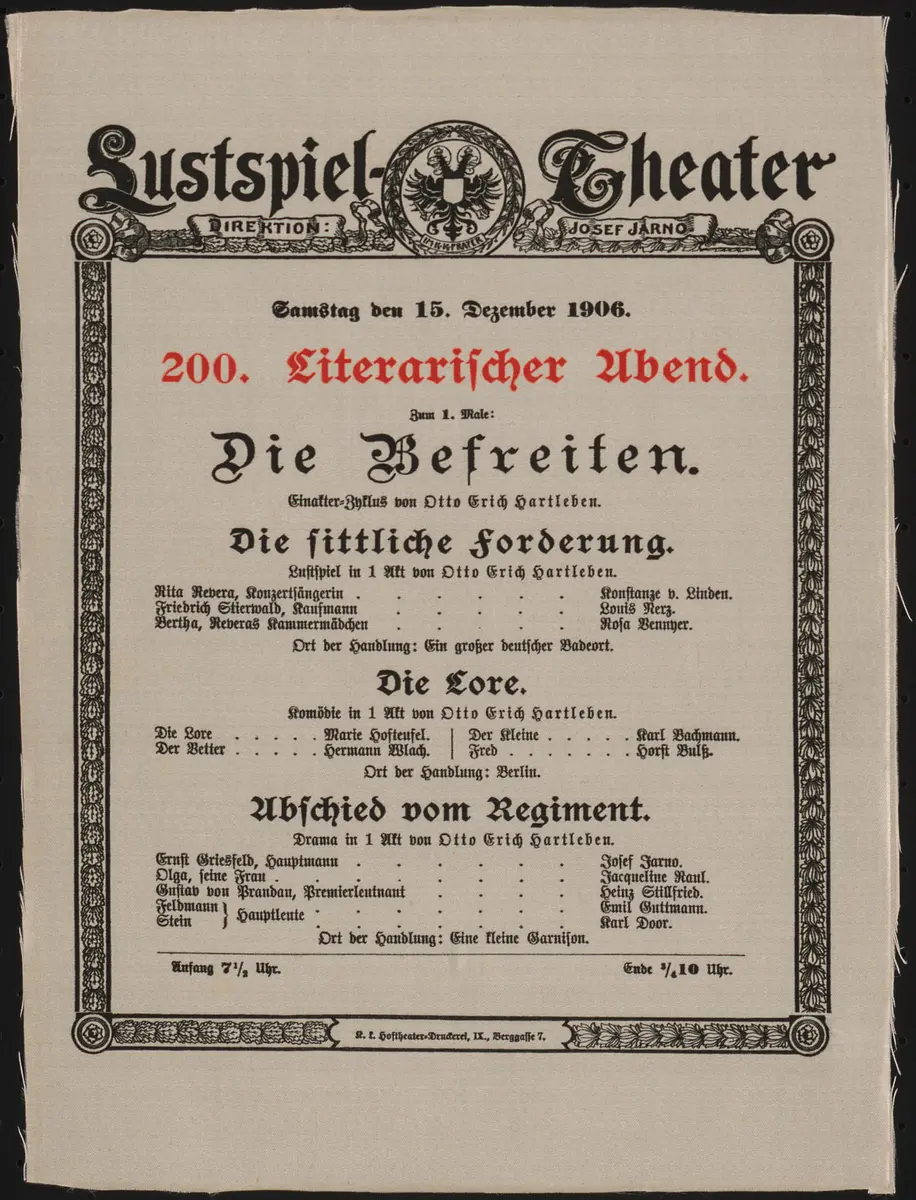 Die Befreiten, Die sittliche Forderung, Die Lore, Abschied vom Regiment