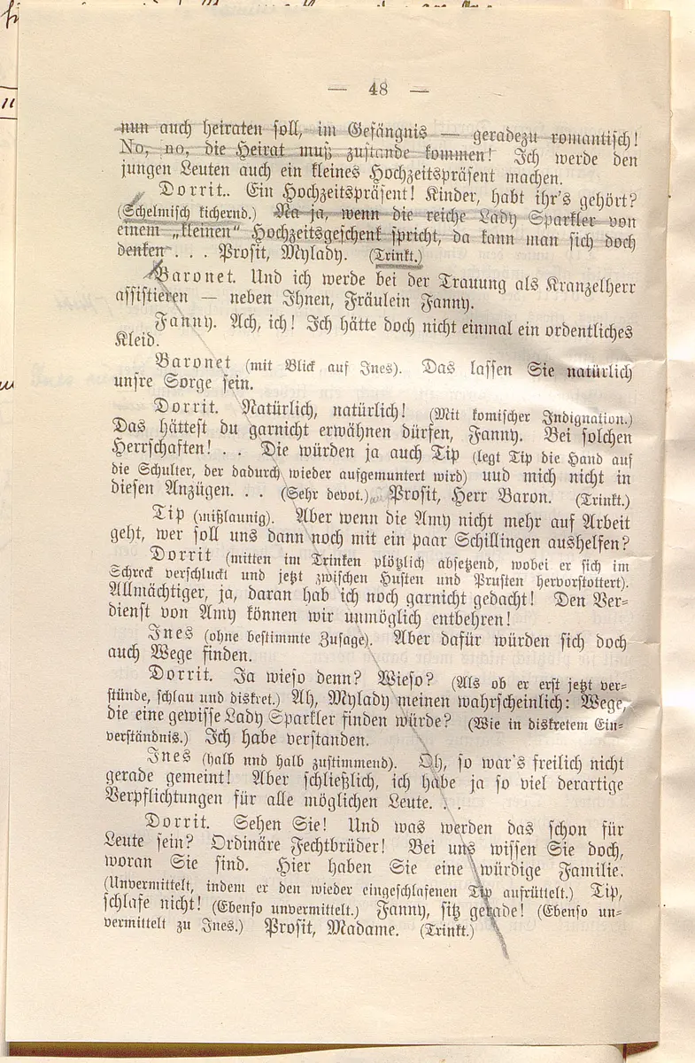 Klein Dorrit. Lustspiel in drei Akten