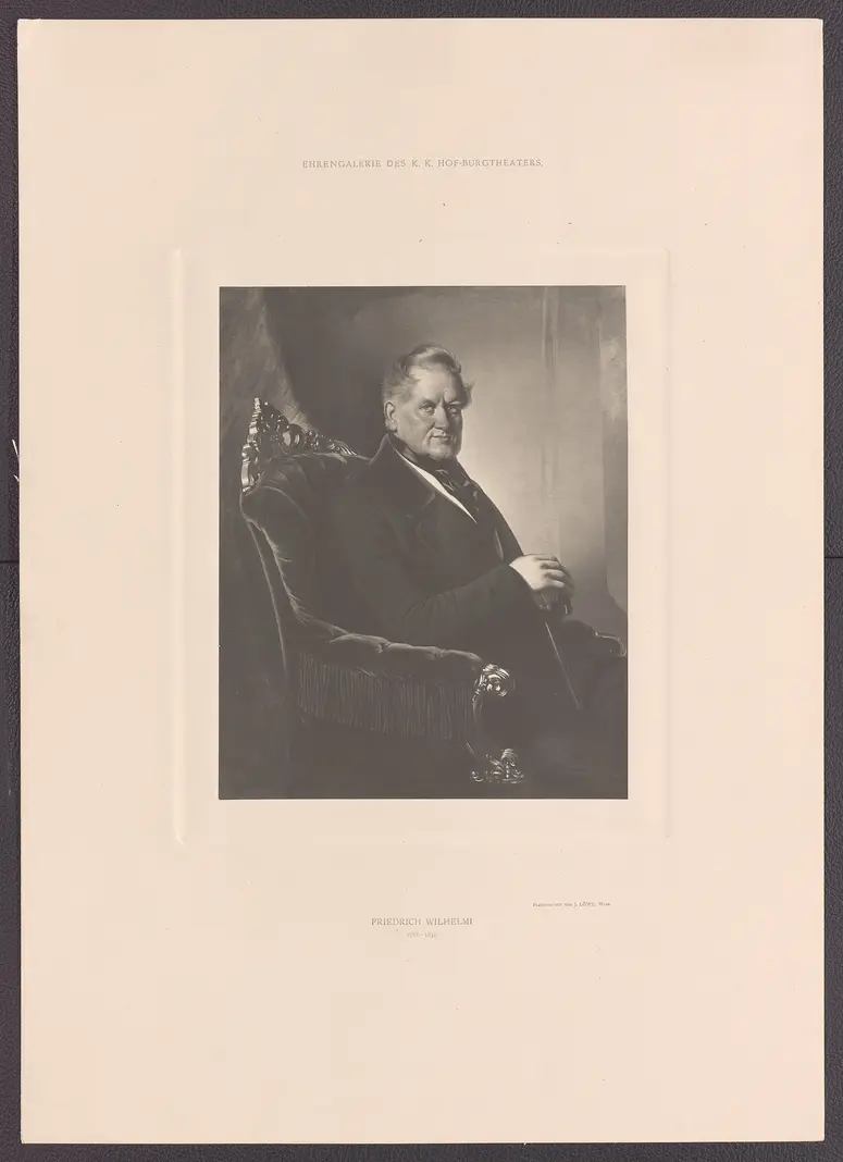 Friedrich Wilhelmi, Titel der Serie: Ehrengalerie des K.K. Hof-Burgtheaters