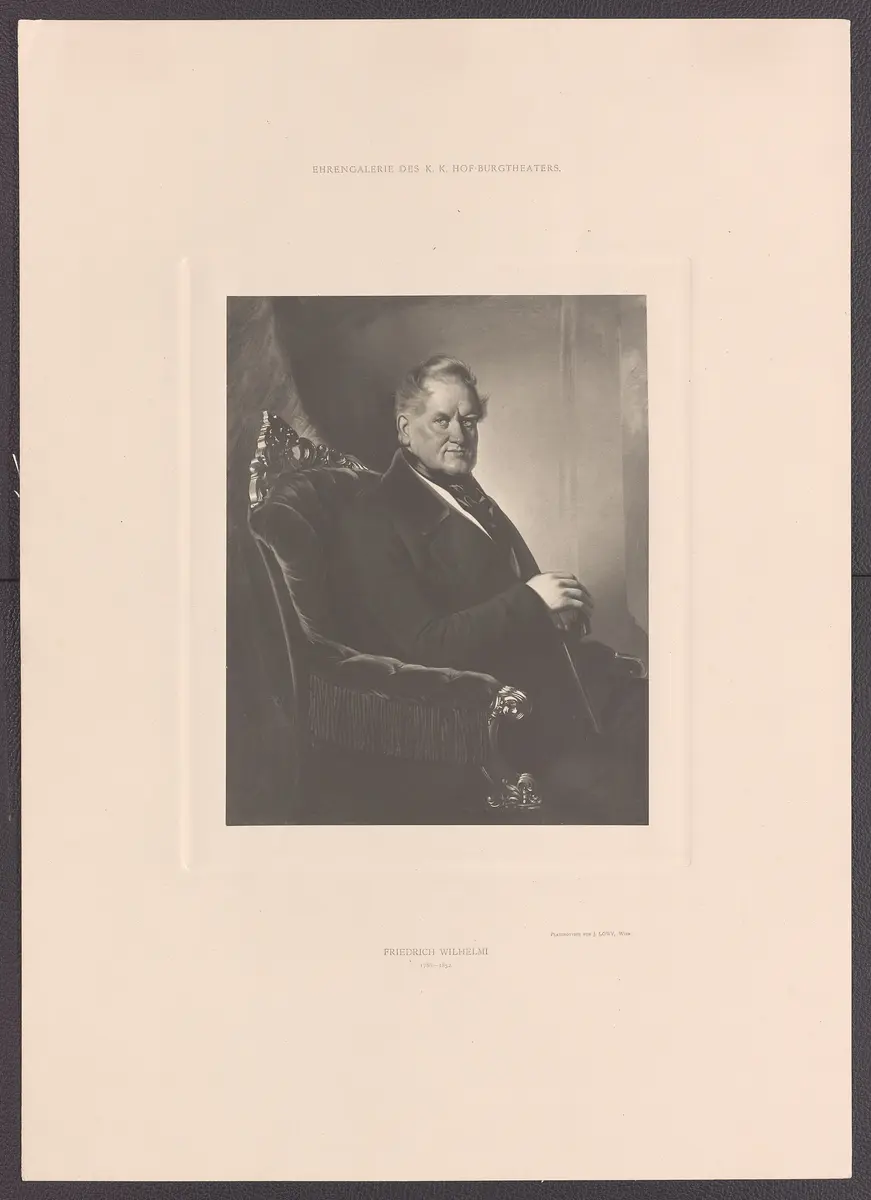 Friedrich Wilhelmi, Titel der Serie: Ehrengalerie des K.K. Hof-Burgtheaters