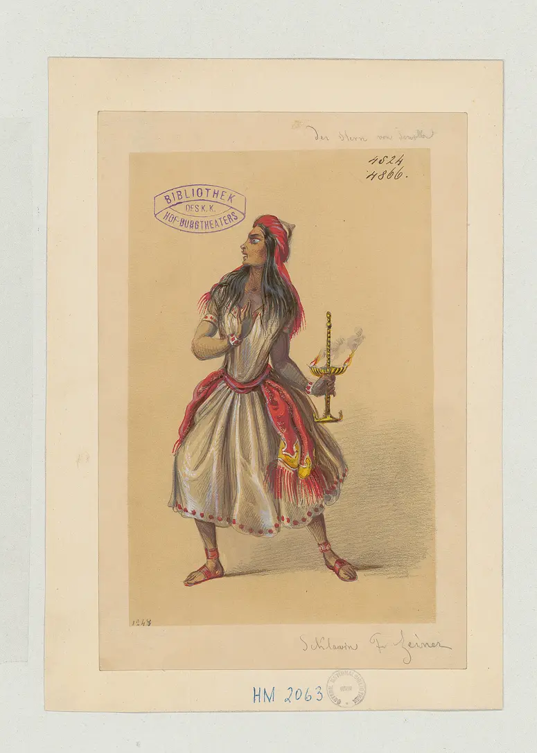 Der Stern von Sevilla, Originaltitel: La estrella de Sevilla, Titel der Serie: Figurinen des k.k. Hof-Burgtheaters