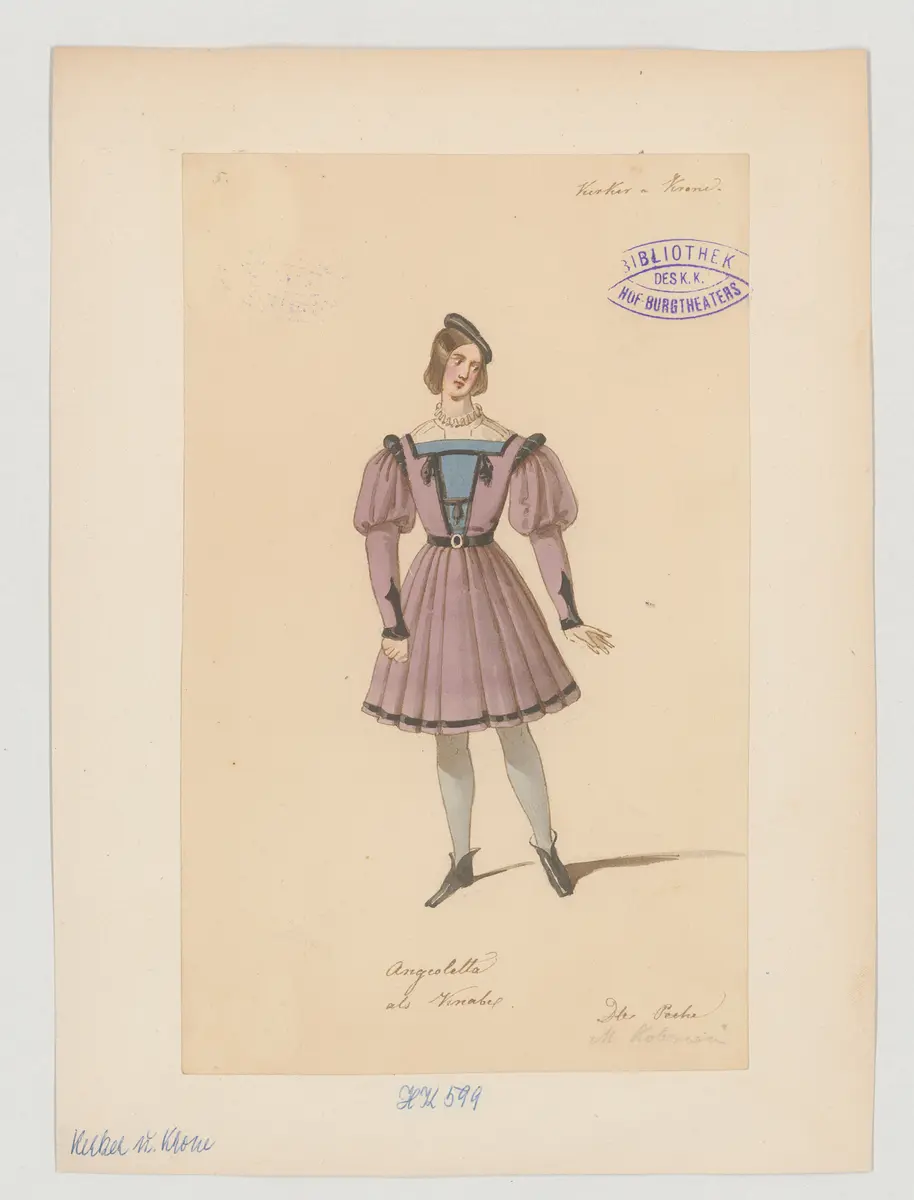 Kerker und Krone, Titel der Serie: Figurinen des k.k. Hof-Burgtheaters