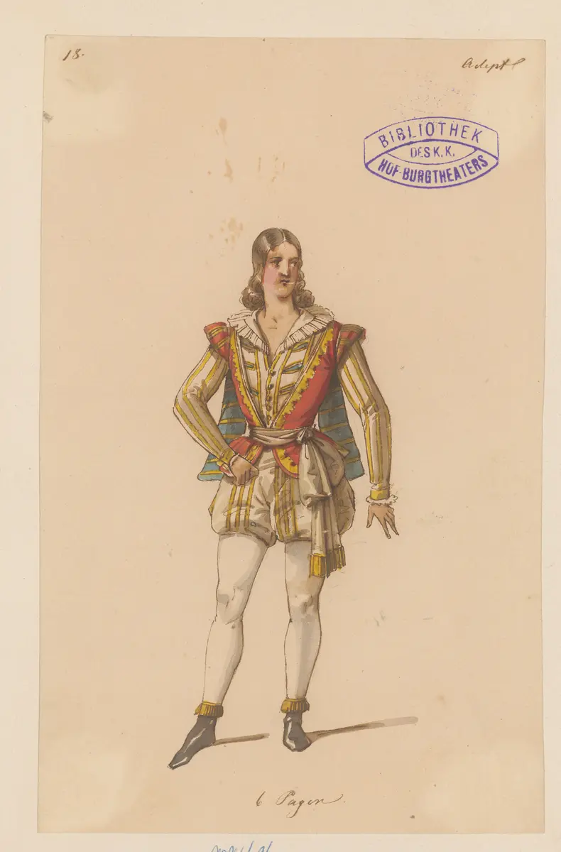 Der Adept, Titel der Serie: Figurinen des k.k. Hof-Burgtheaters