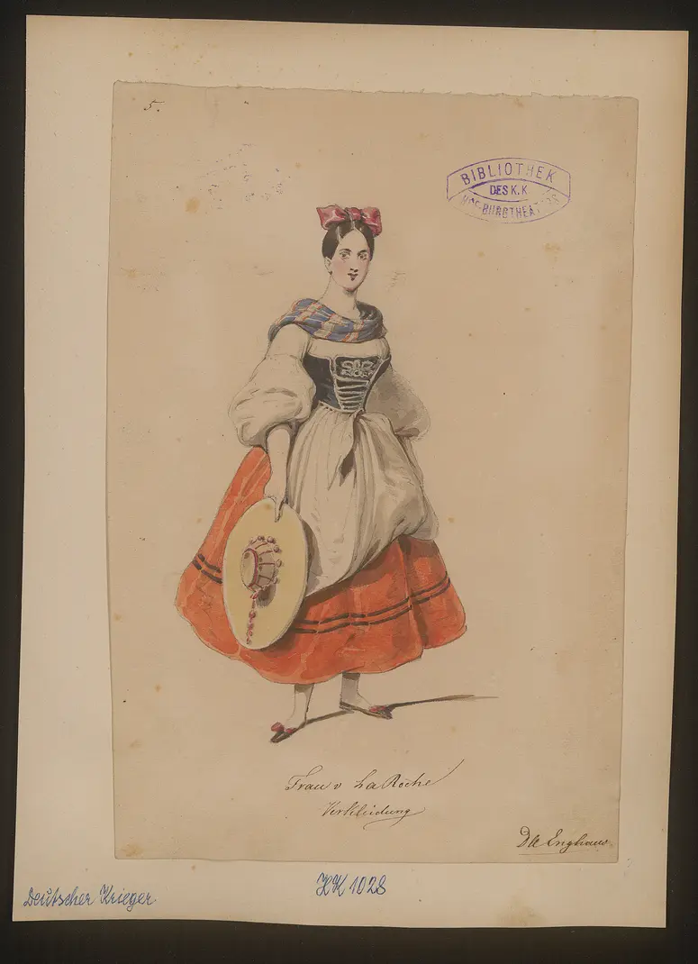 Ein deutscher Krieger, Titel der Serie: Figurinen des k.k. Hof-Burgtheaters