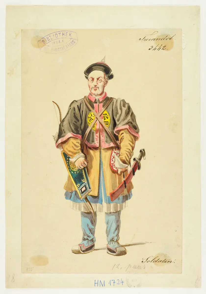 Turandot, Prinzessin von China, Suchtitel: Turandot, Titel der Serie: Figurinen des k.k. Hof-Burgtheaters