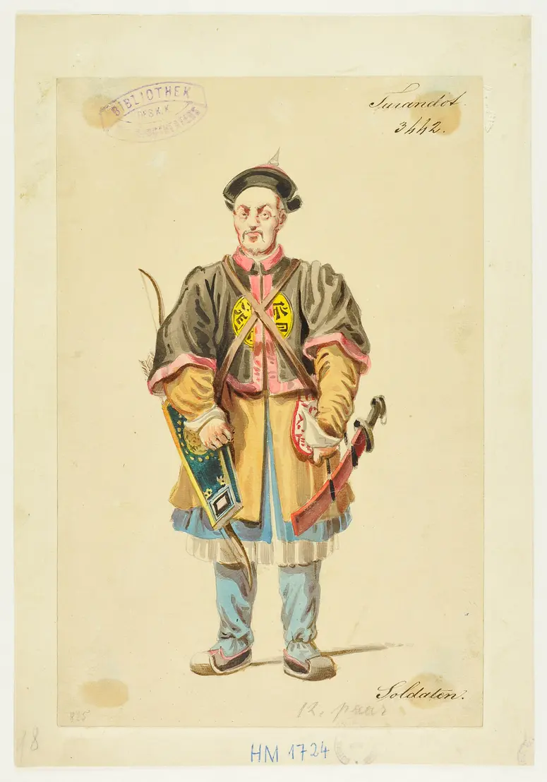 Turandot, Prinzessin von China, Suchtitel: Turandot, Titel der Serie: Figurinen des k.k. Hof-Burgtheaters