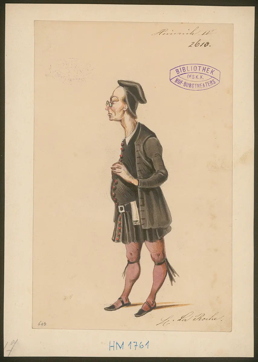 König Heinrich der Vierte, Suchtitel: Heinrich IV., Originaltitel: King Henry IV, Titel der Serie: Figurinen des k.k. Hof-Burgtheaters