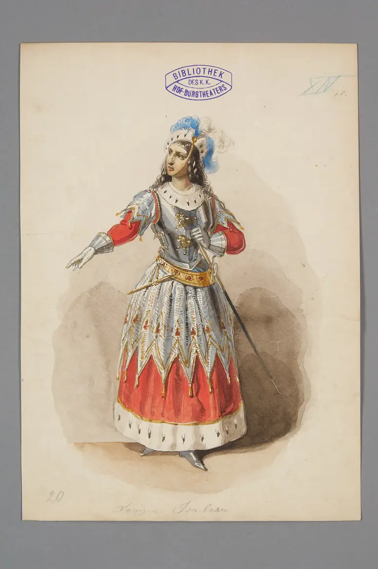Die Jungfrau von Orleans, Titel der Serie: Figurinen des k.k. Hof-Burgtheaters