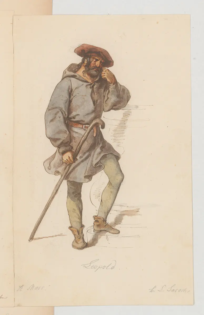 Die Geschwister von Nürnberg, Titel der Serie: Figurinen des k.k. Hof-Burgtheaters