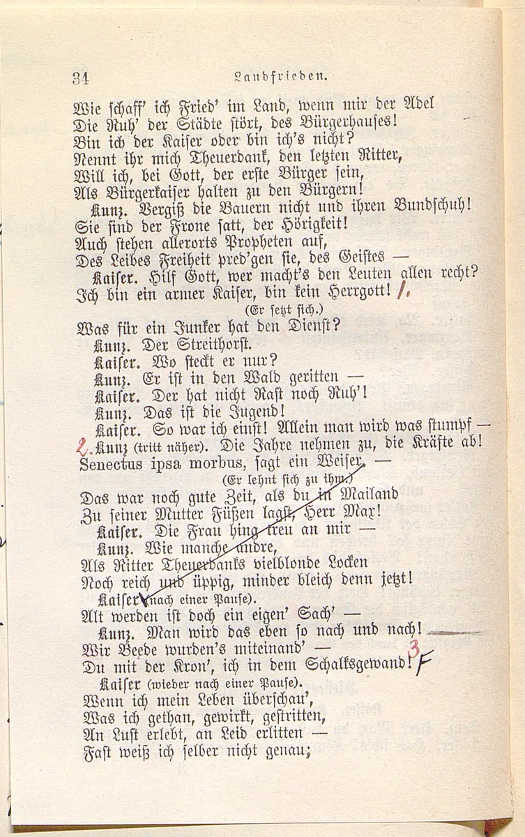 Landfrieden. Deutsche Komödie in drei Aufzügen