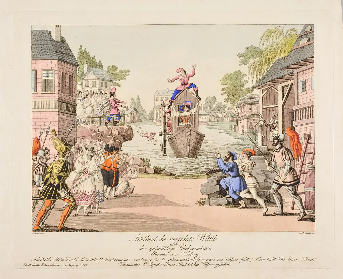 Adelheid, die verfolgte Wittib oder der gutmütige Kerkermeister, Titel der Serie: Theatralische Bilder-Gallerie, Name der Zeitschrift: Wiener Theaterzeitung