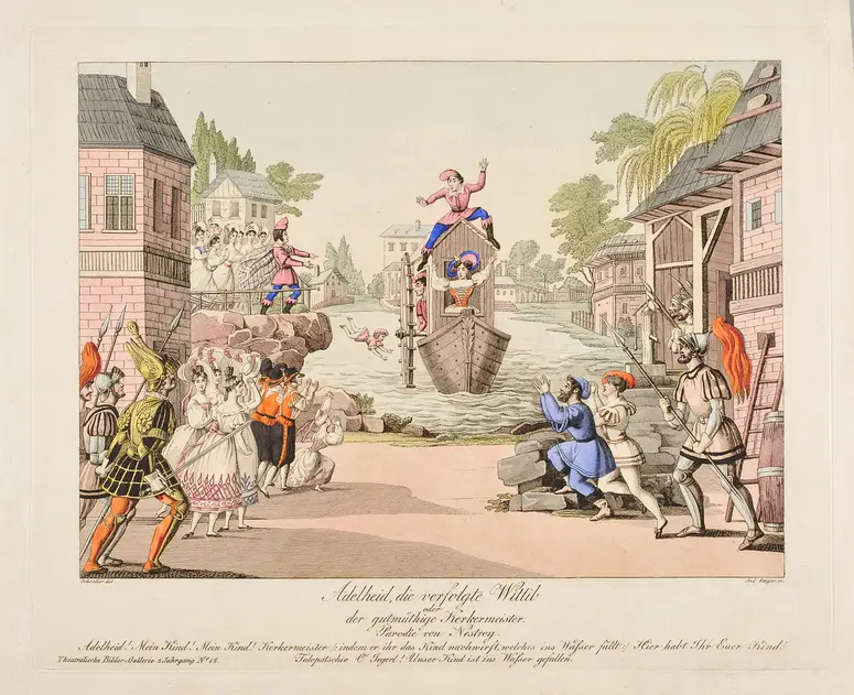 Adelheid, die verfolgte Wittib oder der gutmütige Kerkermeister, Titel der Serie: Theatralische Bilder-Gallerie, Name der Zeitschrift: Wiener Theaterzeitung