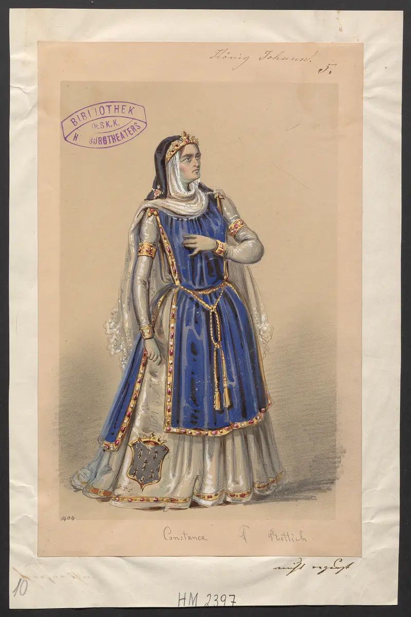 König Johann, Originaltitel: King John, Titel der Serie: Figurinen des k.k. Hof-Burgtheaters