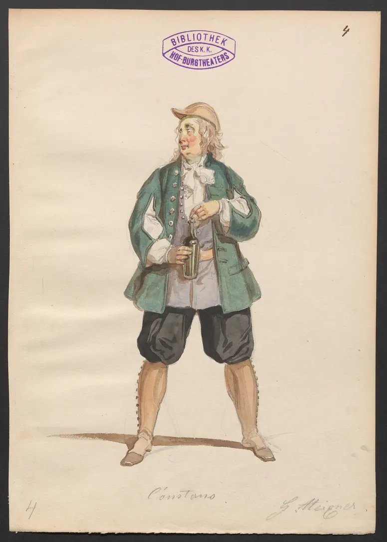 Die Bastille, Titel der Serie: Figurinen des k.k. Hof-Burgtheaters