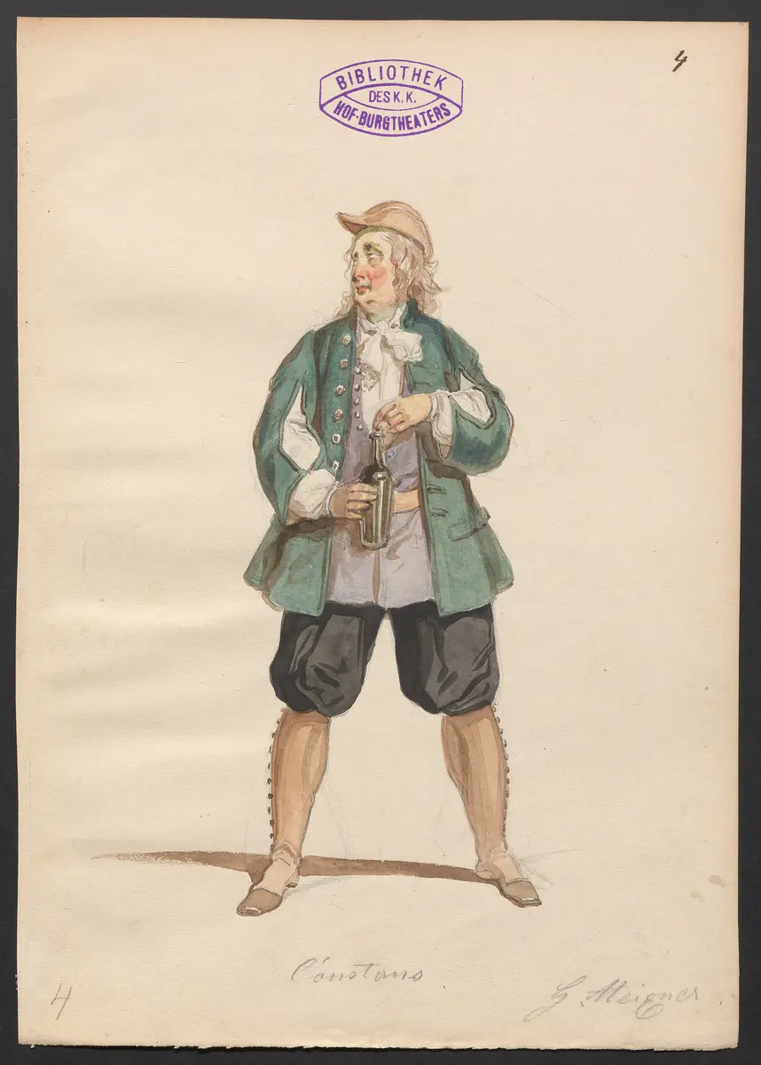 Die Bastille, Titel der Serie: Figurinen des k.k. Hof-Burgtheaters