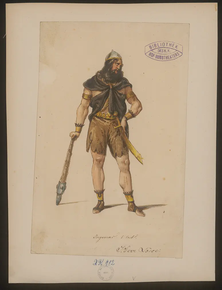 Der Sohn der Wildnis, Titel der Serie: Figurinen des k.k. Hof-Burgtheaters