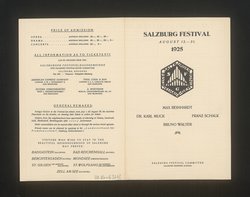Salzburger Festspiele 1925, Titel in Vorlageform: Salzburg Festival 1925, Verweis auf Stücktitel: Don Juan, Verweis auf Stücktitel: Figaros Hochzeit, Verweis auf Stücktitel: Don Pasquale, Verweis auf Stücktitel: Die Entführung aus dem Serail, Verweis auf Stücktitel: Das Salzburger große Welttheater, Verweis auf Stücktitel: Das Mirakel