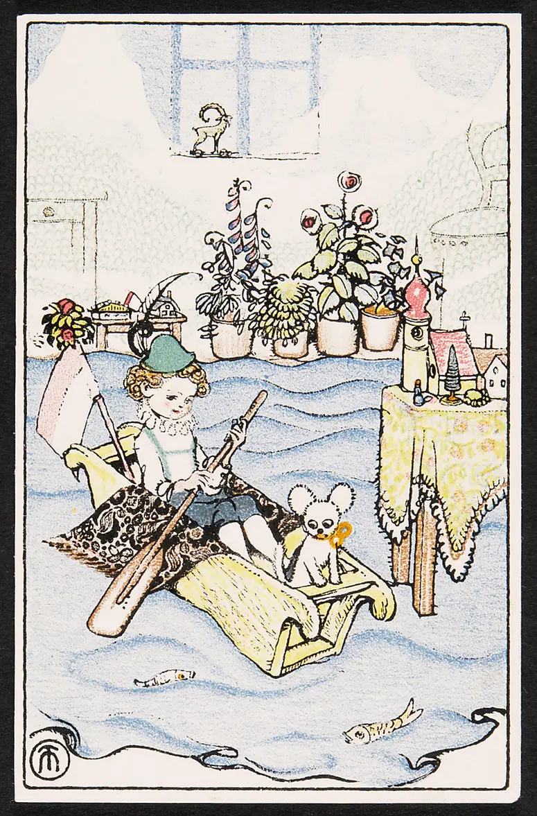 Lustige Seefahrt (Kinderträume), Alternativtitel: Kinderkarte für die Wiener Werkstätte