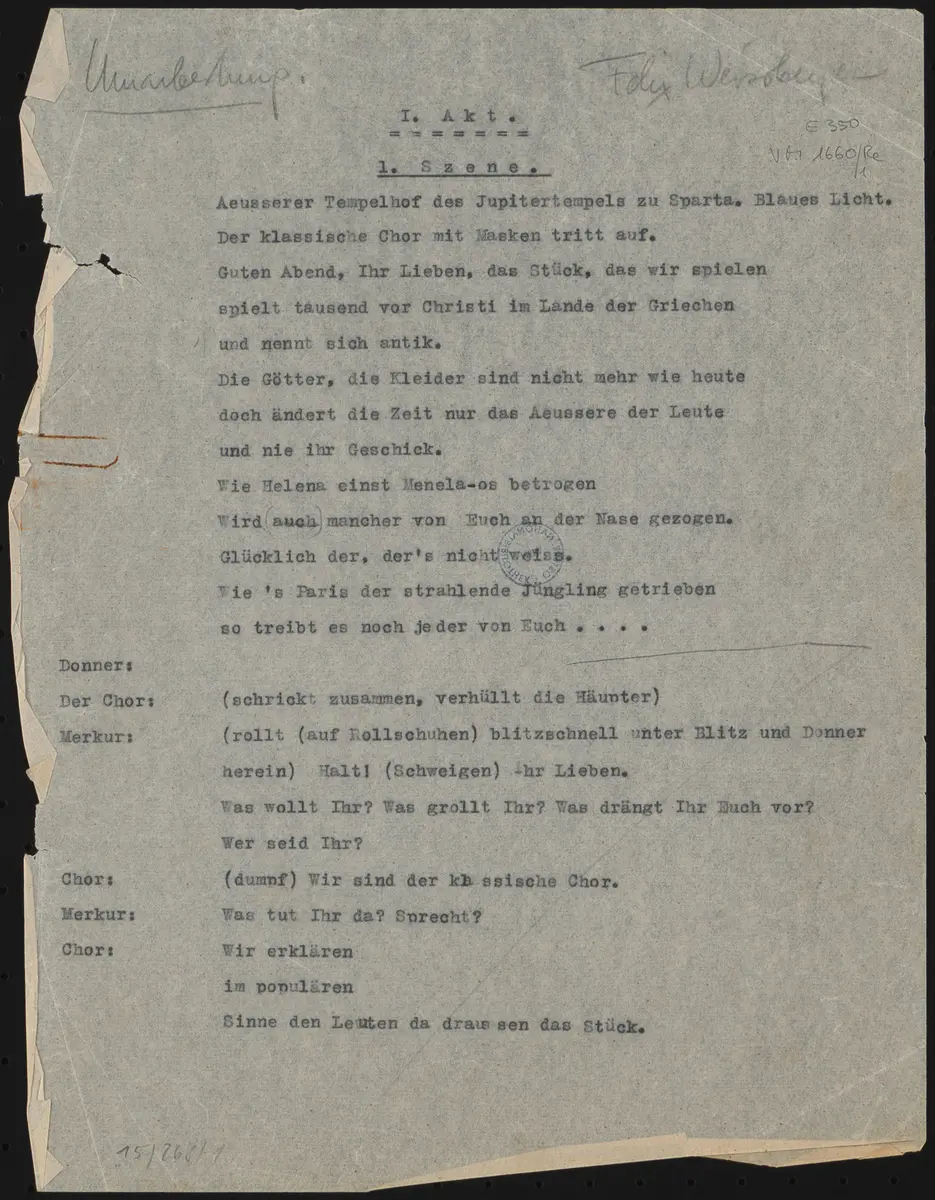 Die schöne Helena. 1. Akt