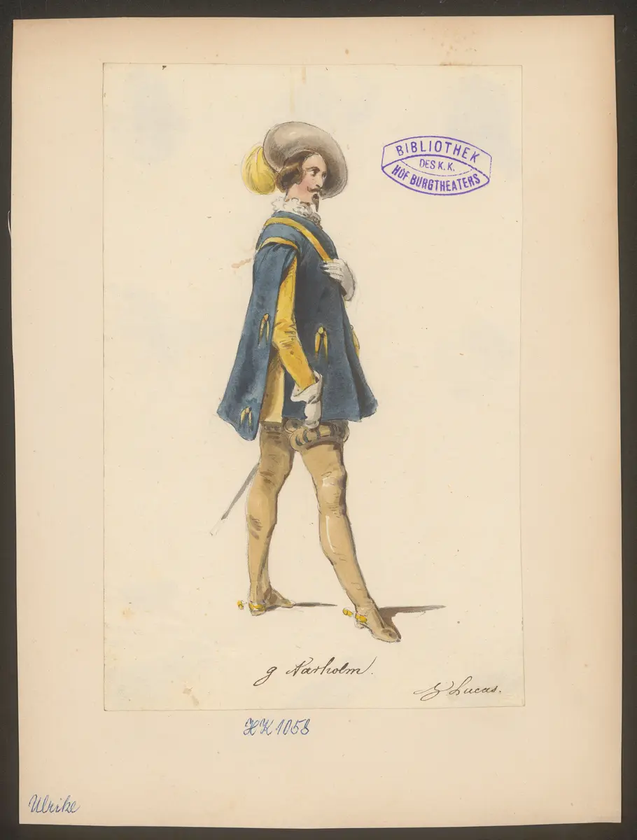 Ulrike, Titel der Serie: Figurinen des k.k. Hof-Burgtheaters