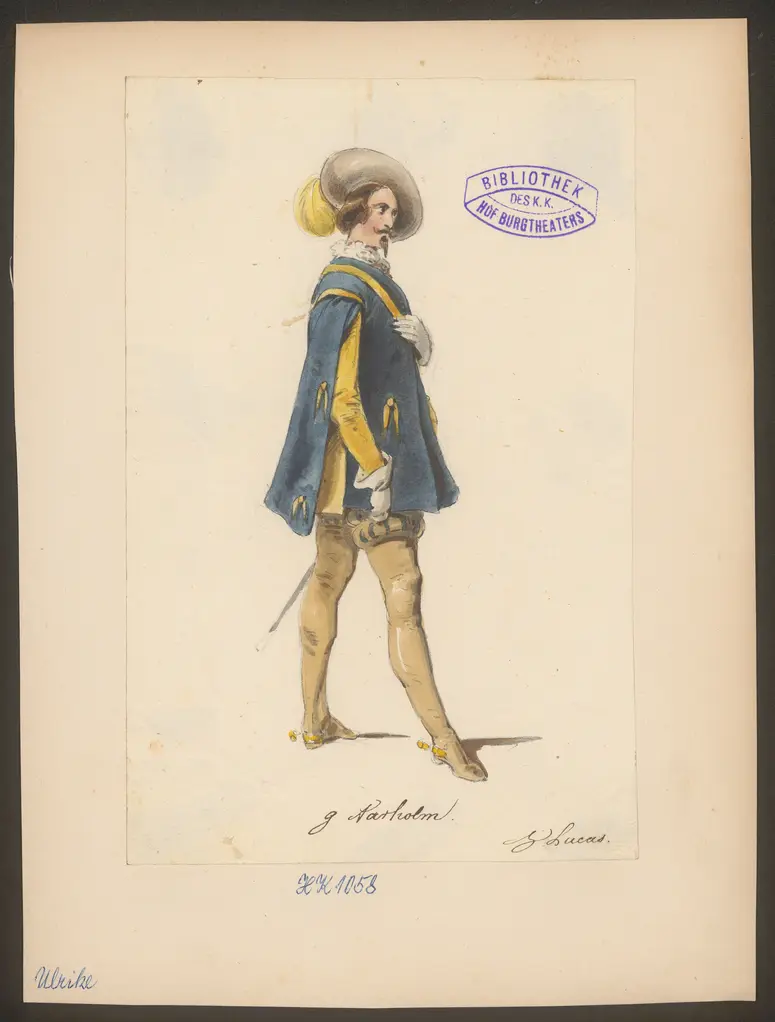 Ulrike, Titel der Serie: Figurinen des k.k. Hof-Burgtheaters