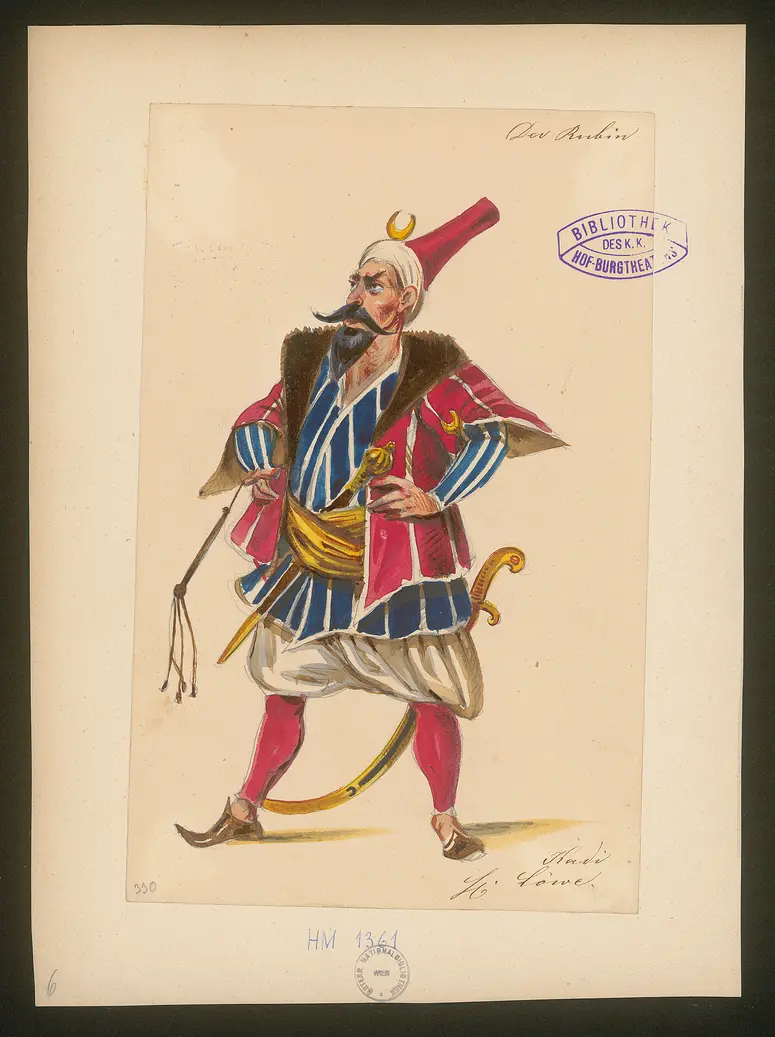 Der Rubin, Titel der Serie: Figurinen des k.k. Hof-Burgtheaters