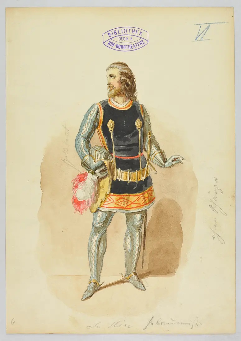Die Jungfrau von Orleans, Titel der Serie: Figurinen des k.k. Hof-Burgtheaters