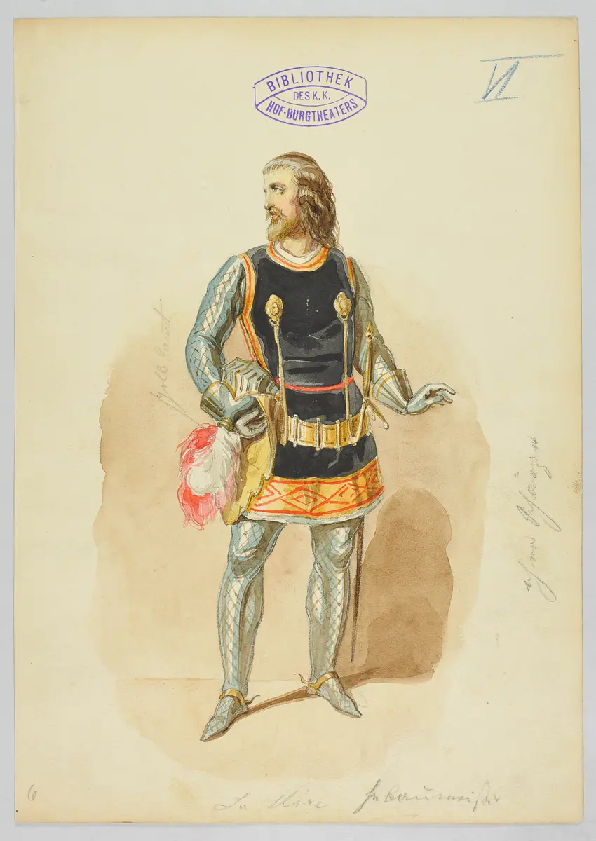 Die Jungfrau von Orleans, Titel der Serie: Figurinen des k.k. Hof-Burgtheaters