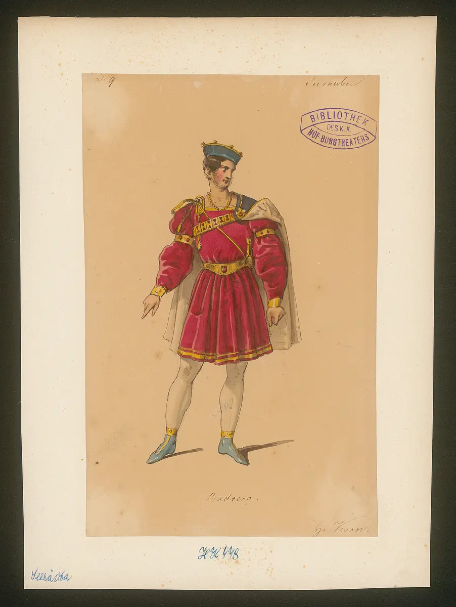 Die Seeräuber, Titel der Serie: Figurinen des k.k. Hof-Burgtheaters