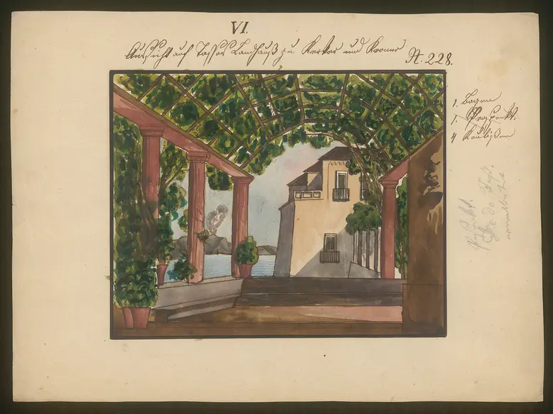 Kerker und Krone, Titel der Serie: Dekorationsfundus der Hoftheater (Altbestand aus der ersten Hälfte des 19. Jh.)