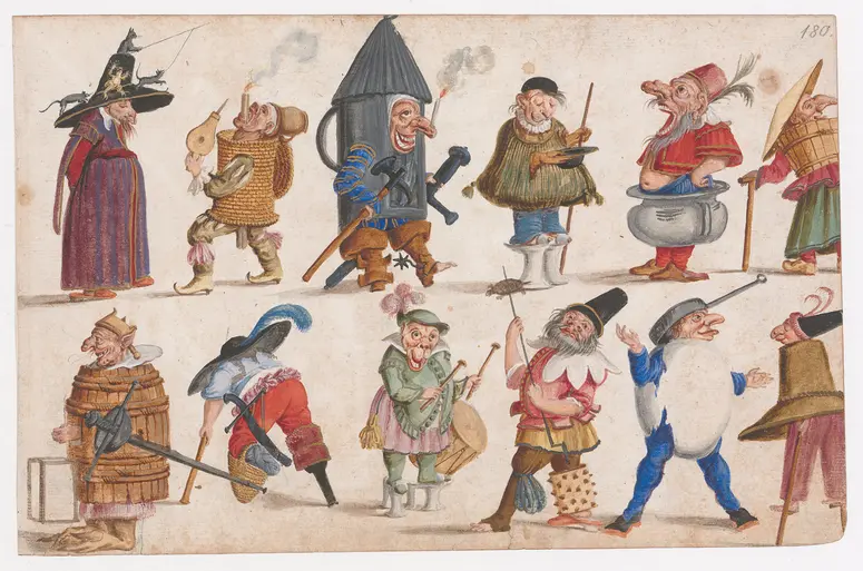Zwölf Grotesken, Titel der Serie: Nani e Maschere ridicole