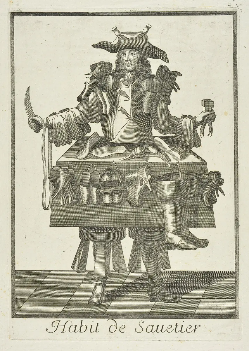 Habit de Sauetier, Titel der Serie: Les costumes grotesques et les métiers