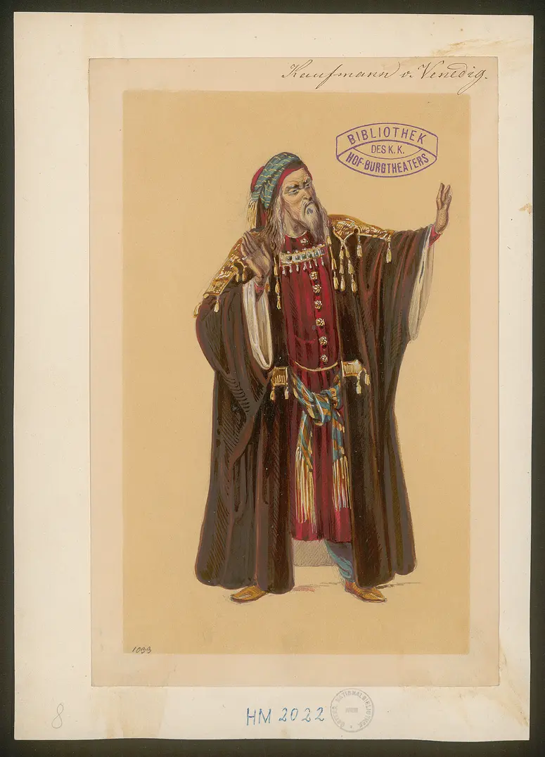 Der Kaufmann von Venedig, Originaltitel: The Merchant of Venice, Titel der Serie: Figurinen des k.k. Hof-Burgtheaters