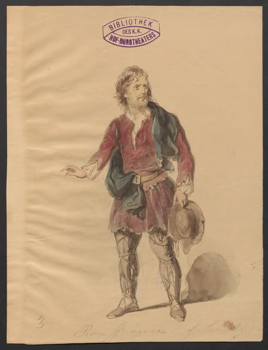 Gringoire, Titel der Serie: Figurinen des k.k. Hof-Burgtheaters