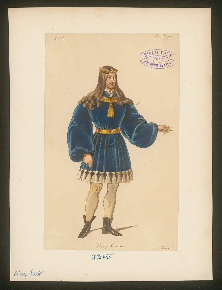 König Enzio, Titel der Serie: Figurinen des k.k. Hof-Burgtheaters