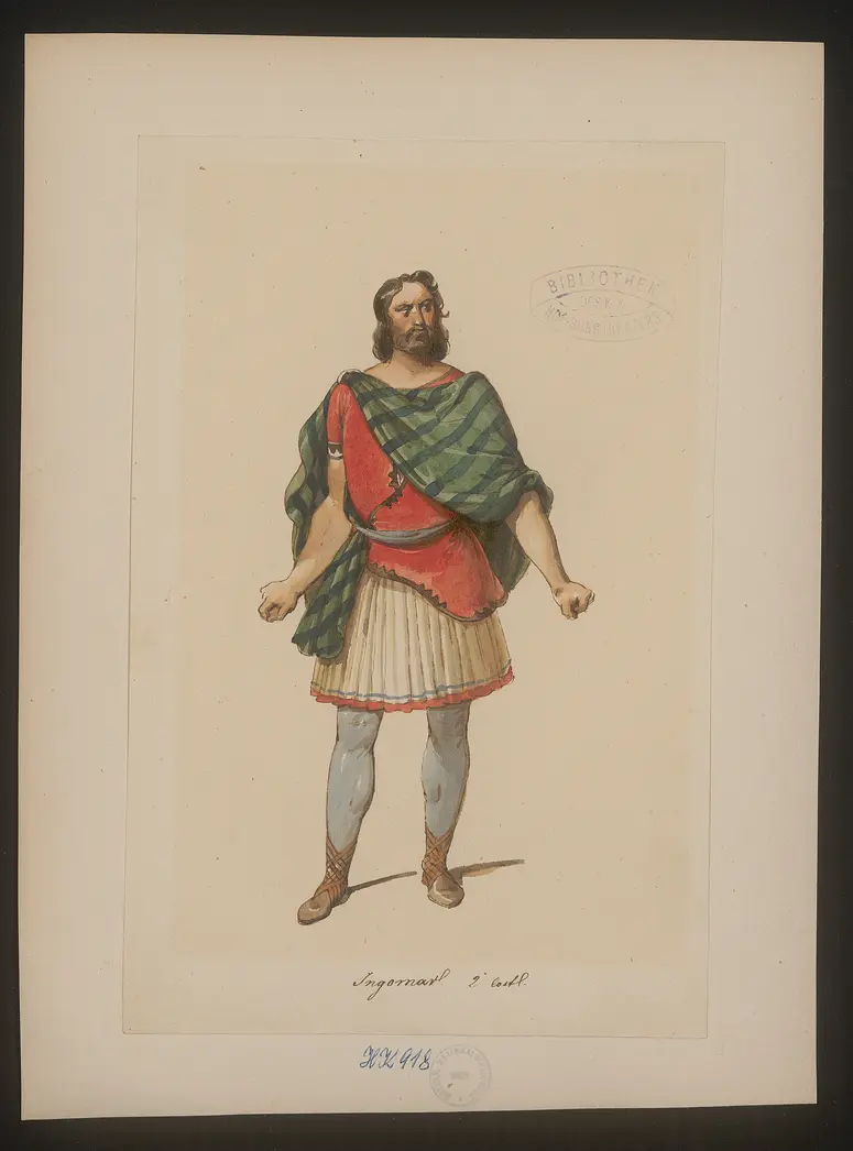 Der Sohn der Wildnis, Titel der Serie: Figurinen des k.k. Hof-Burgtheaters