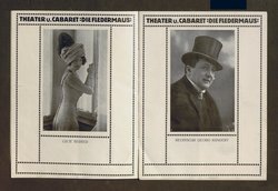 Kabarett Fledermaus, Titel in Vorlageform: Fledermaus Theater und Cabaret, Verweis auf Stücktitel: Rampsenit, Verweis auf Stücktitel: La main