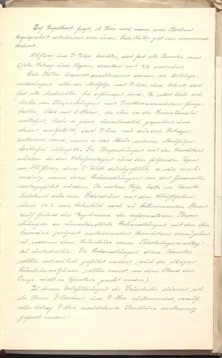 Protokolle der Ausschusssitzungen des Vereines des Deutschen Volkstheaters in Wien